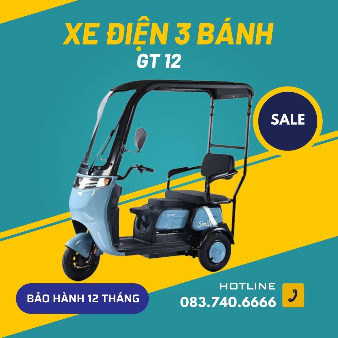 XE MÁY ĐIỆN 3 BÁNH GT 12